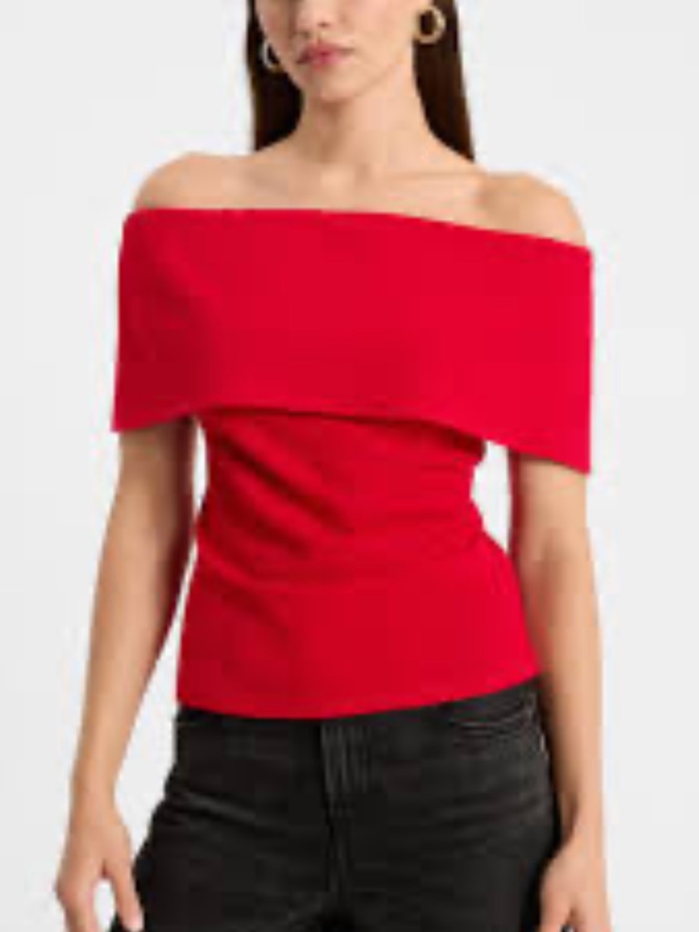 NWT Zara Off Shoulder Red Top Size M